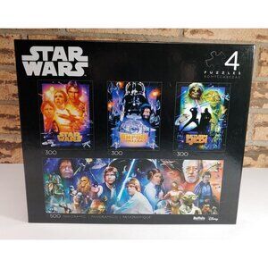 Star Wars: Original Trilogy 300pc. Jigsaw Puzzles - Lot of 4 NEW